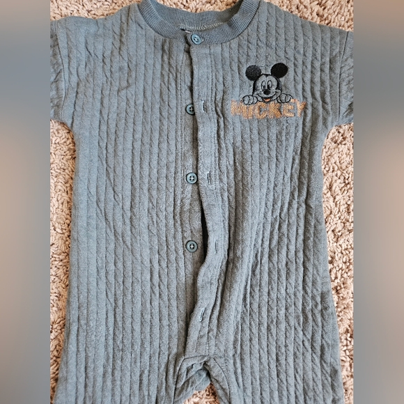 Disney baby 18 mont unisex boy or girl waffle knit soft button up sleeper mickey - Picture 2 of 5